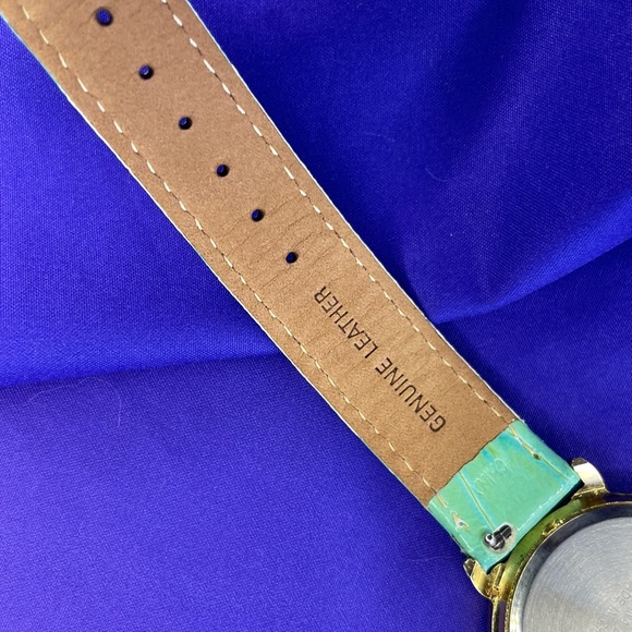 Guess John Zaboyan Vintage Aqua Blue Leather Strap Animated I Love You Watch 90s - Picture 6 of 6